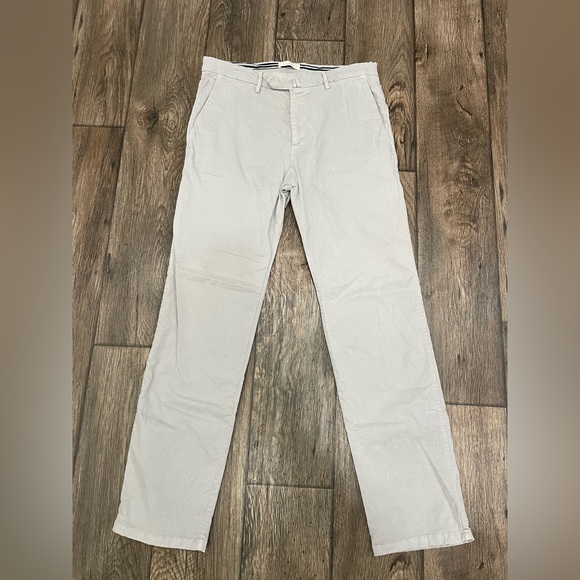 Luca Faloni Cortina Cotton Chinos Light Gray Sz UK 32 - Picture 1 of 10